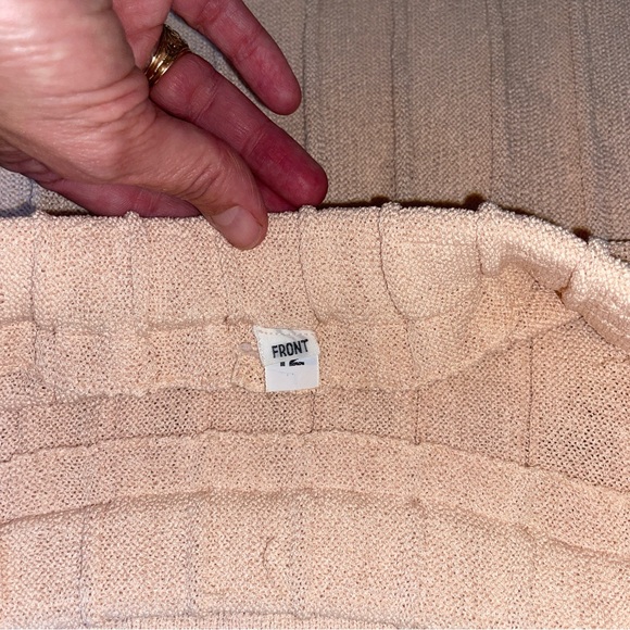 VTG Castleberry Pastel Peach Collared Blouse with Pleated Skirt Set - Picture 16 of 16